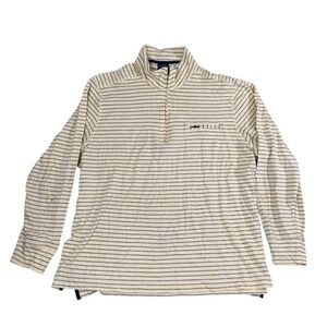 Bills Khakis Mens XX-Large Yellow Striped 100% Cotton Quarter Zip Pullover USA